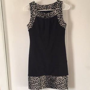 3/$15  XOXO Black/Leopard Short Sleeveless Dress - S